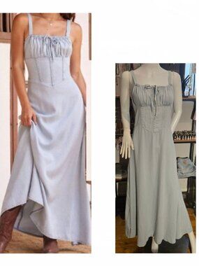 New SS2026 Light Wash Denim Maxi dress Medium-Large 8-10